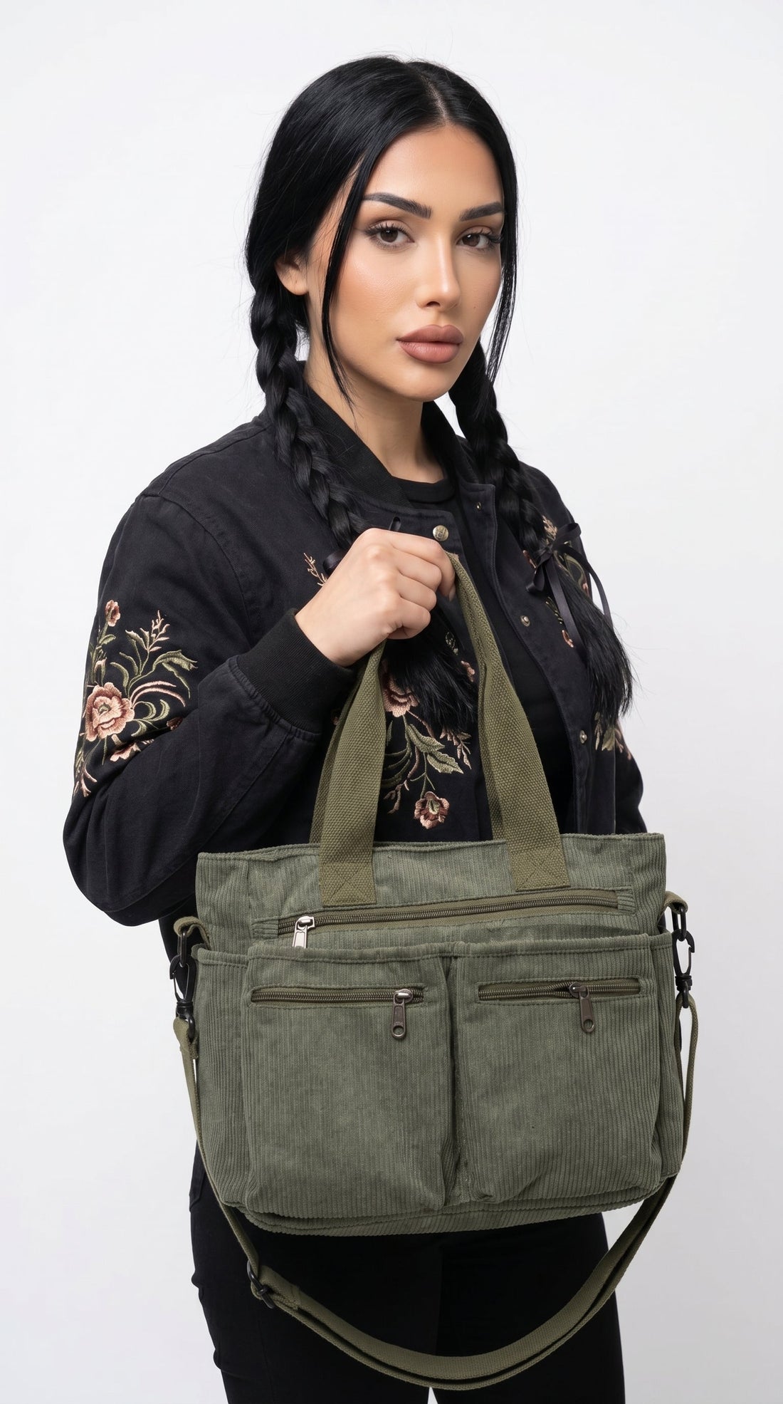Ariana | Bolso de pana con bolsillos