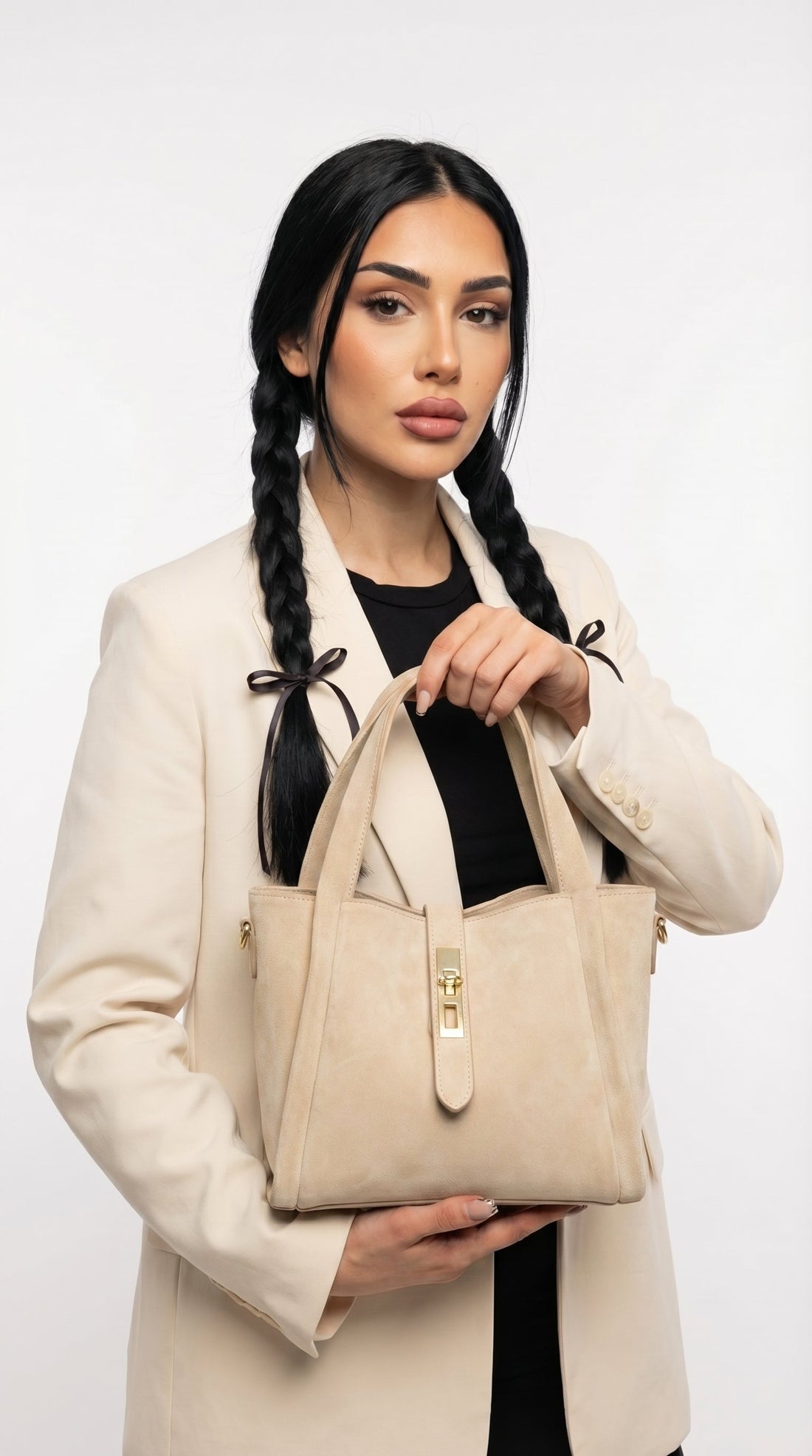 María José | Bolso tote con cierre dorado