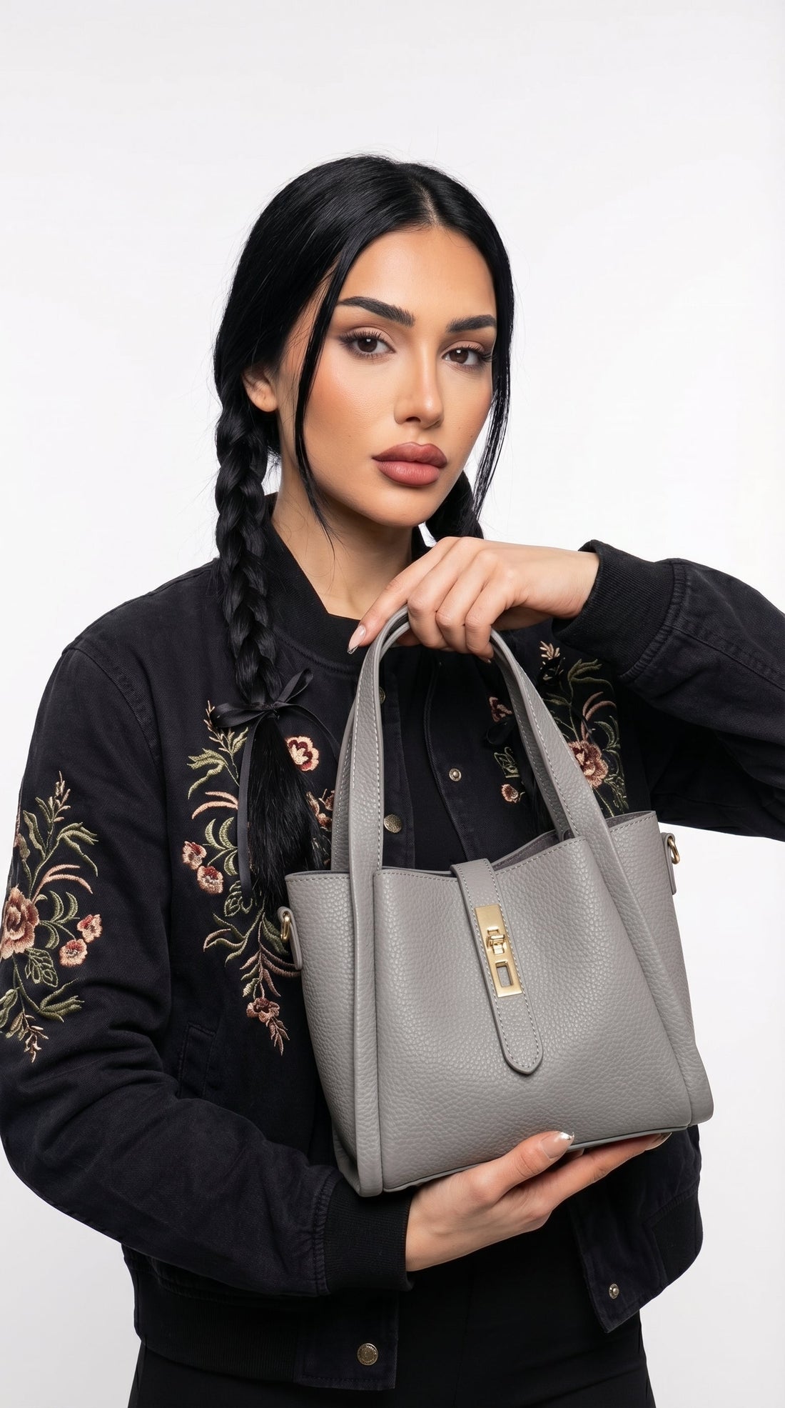 María José | Bolso tote con cierre dorado